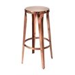 Home Square Copper Backless Bar Stool in Copper - Set of 2