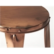 Home Square Copper Backless Bar Stool in Copper - Set of 2