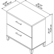 Home Square 2-Piece Set with 60W L Shaped Desk & 2-Drawer File Cabinet