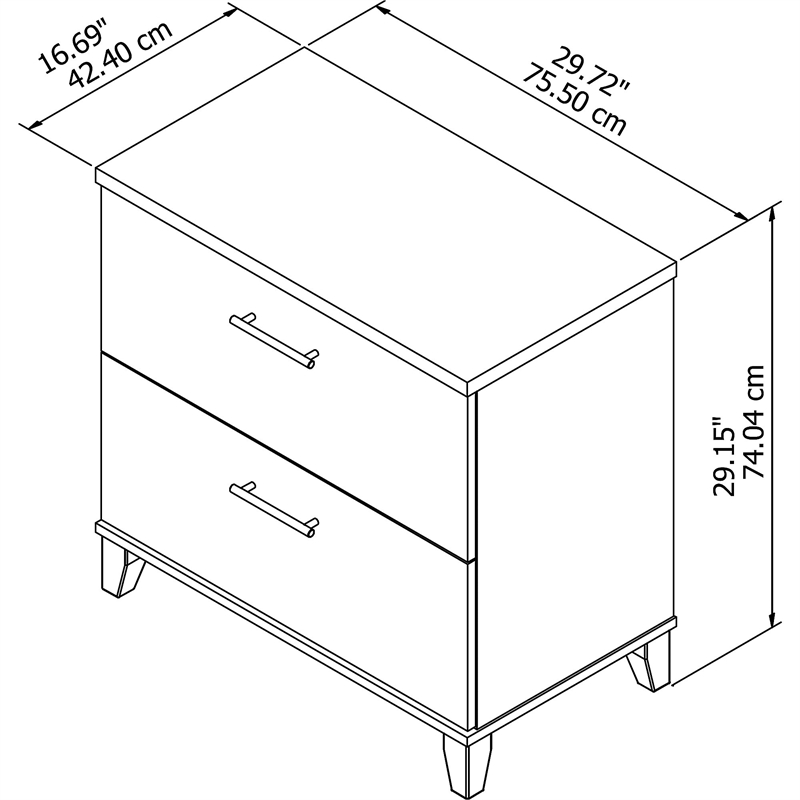 Home Square 3-Piece Set with 60W L Shaped Desk File Cabinet & 5-Shelf Bookcase