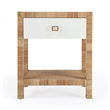 Home Square 3-Piece Wood Set with 2 Nightstands & 1 Chest in Natural