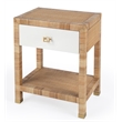 Home Square 3-Piece Wood Set with 2 Nightstands & 1 Chest in Natural