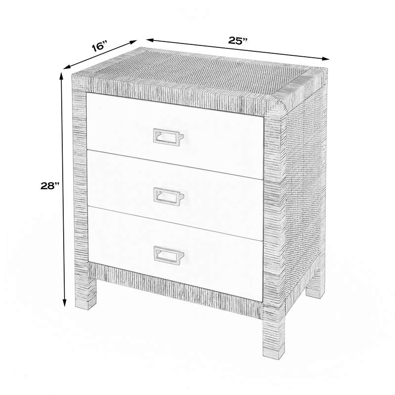 Home Square 3-Piece Wood Set with 2 Nightstands & 1 Chest in Natural