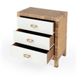 Home Square 3-Piece Wood Set with 2 Nightstands & 1 Chest in Natural