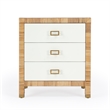 Home Square 3-Piece Wood Set with 2 Nightstands & 1 Chest in Natural