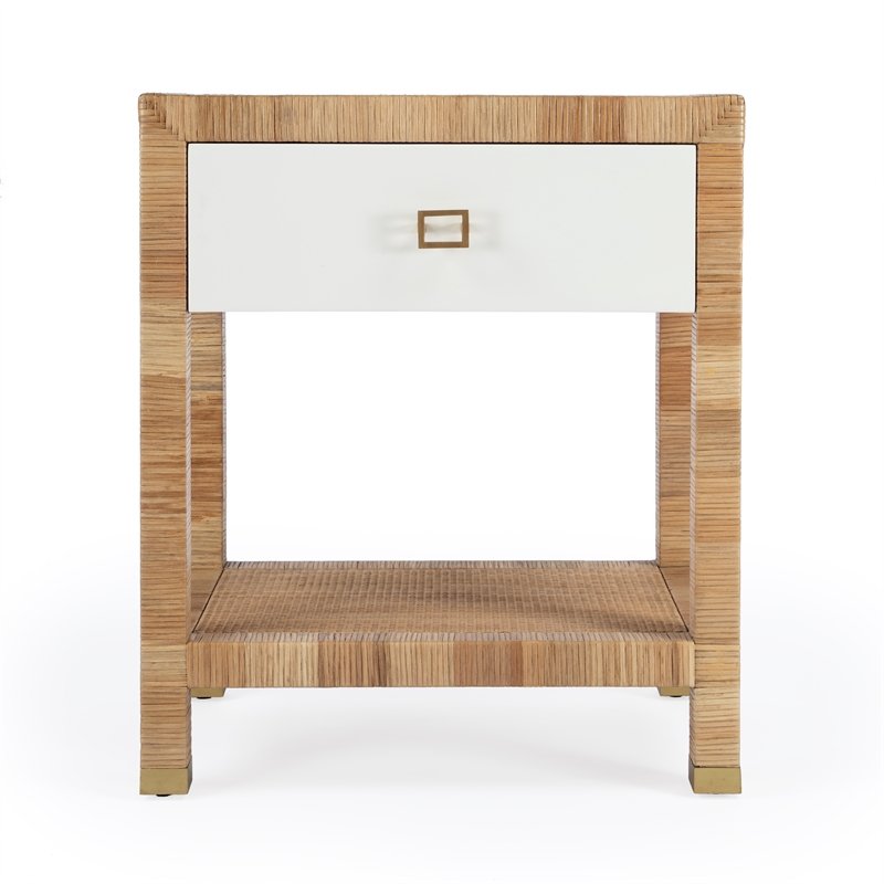 Home Square 3-Piece Wood Set with 2 Nightstands & 1 Dresser in Natural