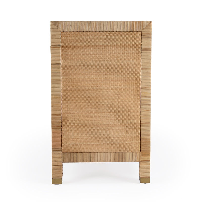 Home Square 3-Piece Wood Set with 2 Nightstands & 1 Dresser in Natural