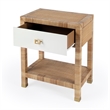 Home Square 1 Drawer Natural Raffia Nightstand - Set of 2