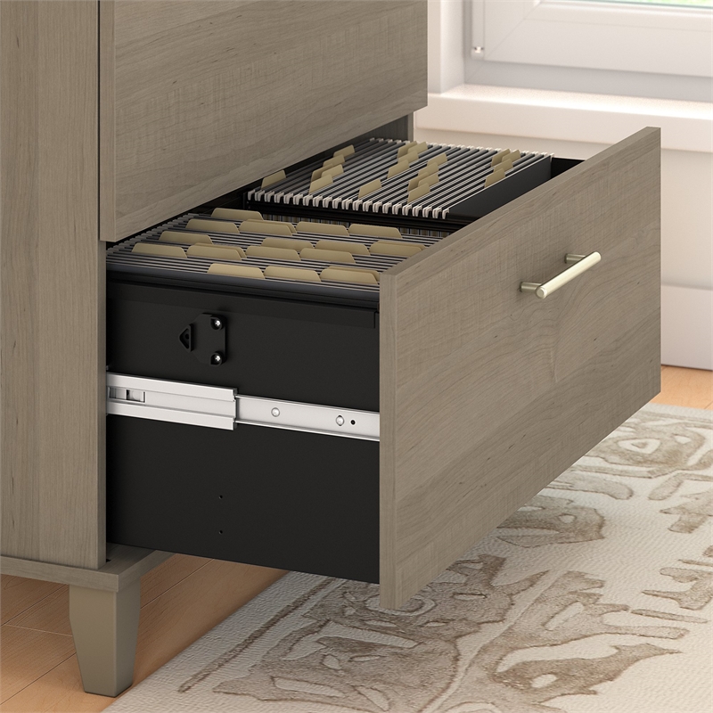 Home Square 2-Piece Set with 72W L Shaped Desk & 2-Drawer File Cabinet