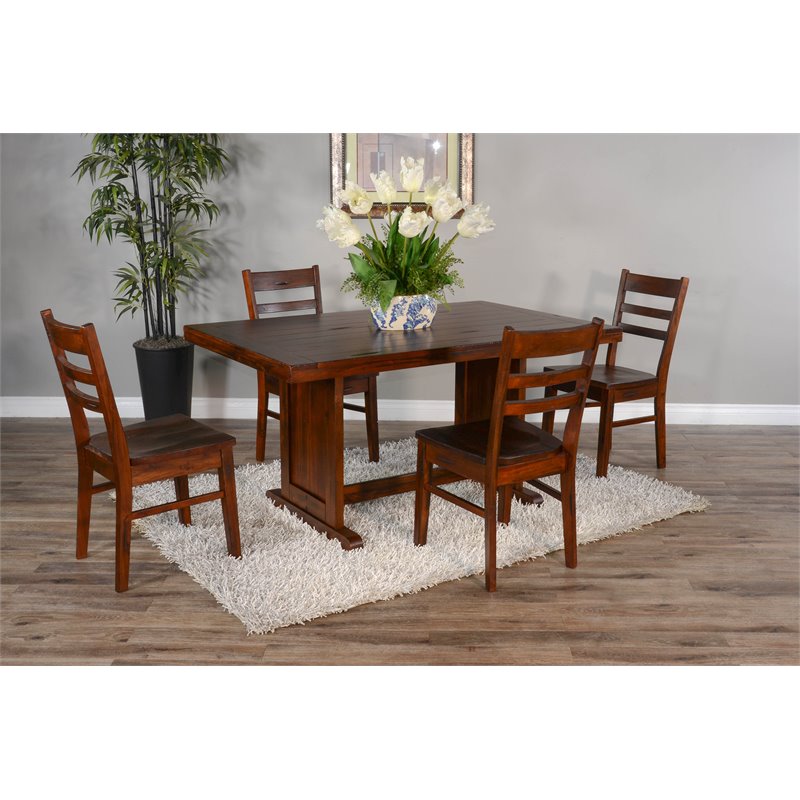 Home Square 4-Piece Set with Side Bench 60