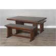 Home Square 4-Piece Set with Side Bench 60