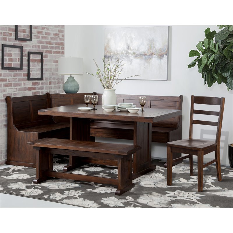 Home Square 4-Piece Set with Side Bench 60