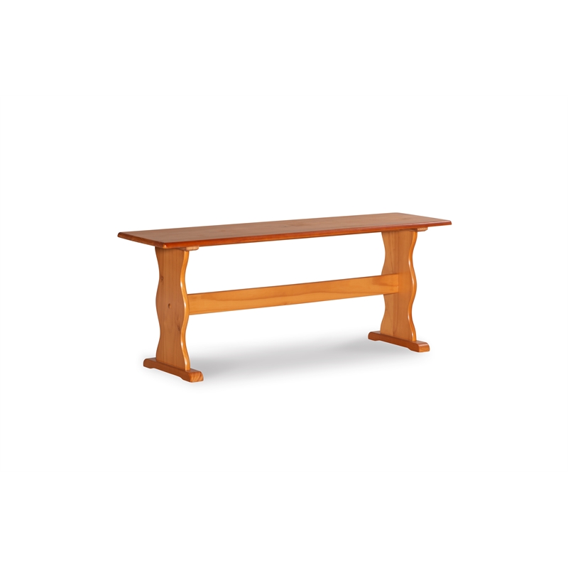Home Square Furniture 3-Piece Set with 1 Dining Table & 2 Benchs in Natural