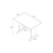 Home Square Furniture 3-Piece Set with 1 Dining Table & 2 Benchs in Natural