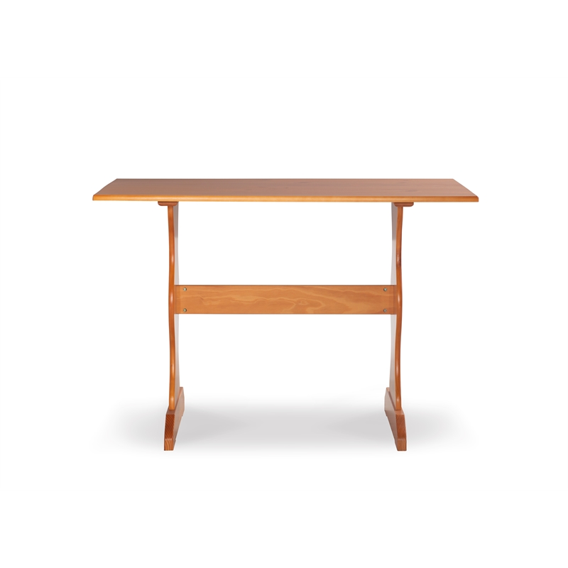 Home Square Furniture 3-Piece Set with 1 Dining Table & 2 Benchs in Natural