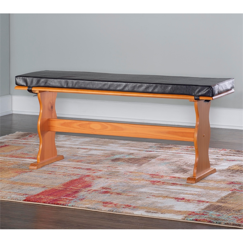 Home Square Furniture 3-Piece Set with 1 Dining Table & 2 Benchs in Natural