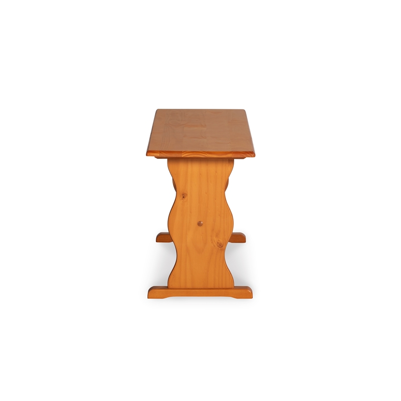 Home Square Furniture 3-Piece Set with 1 Dining Table & 2 Benchs in Natural