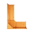 Home Square Furniture 2-Piece Set with Dining Table & Corner Unit in Natural