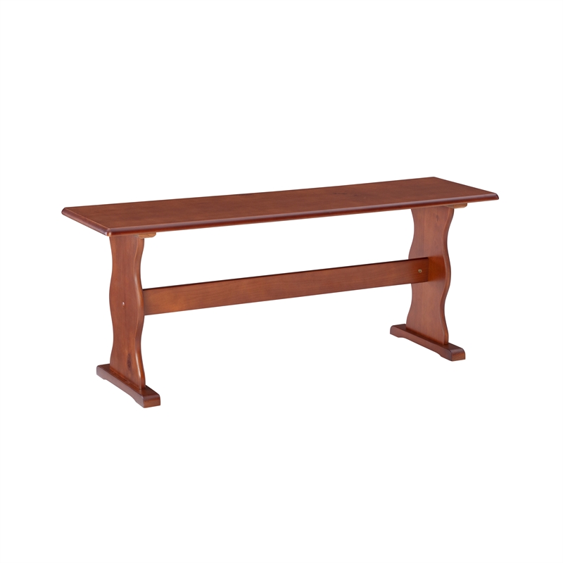 Home Square Furniture 2-Piece Set with Dining Table & Bench in Walnut