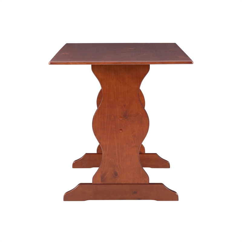 Home Square Furniture 2-Piece Set with Dining Table & Bench in Walnut