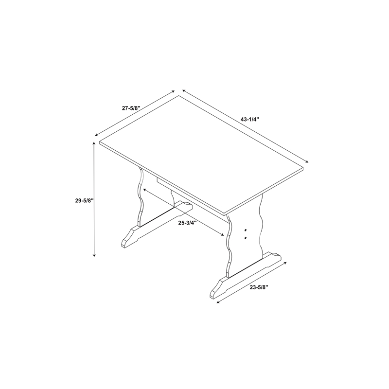 Home Square Furniture 2-Piece Set with Dining Table & Bench in Walnut