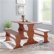 Home Square Furniture 2-Piece Set with Dining Table & Bench in Walnut