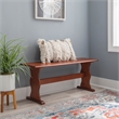 Home Square Furniture 2-Piece Set with Dining Table & Bench in Walnut