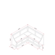 Home Square Furniture 2-Piece Set with Corner Breakfast Nook & Dining Table