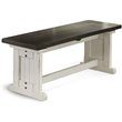 Home Square 4-Piece Set with 1 Side Bench 2 Ladderback Chairs & 1 Wood Table