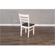 Home Square 4-Piece Set with 1 Side Bench 2 Ladderback Chairs & 1 Wood Table