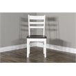 Home Square 4-Piece Set with 1 Side Bench 2 Ladderback Chairs & 1 Wood Table