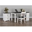 Home Square 4-Piece Set with 1 Side Bench 2 Ladderback Chairs & 1 Wood Table
