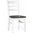 Home Square 4-Piece Set with 1 Side Bench 2 Ladderback Chairs & 1 Wood Table