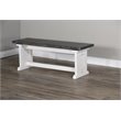 Home Square 4-Piece Set with 1 Side Bench 2 Ladderback Chairs & 1 Wood Table