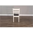 Home Square 4-Piece Set with 1 Side Bench 2 Ladderback Chairs & 1 Wood Table