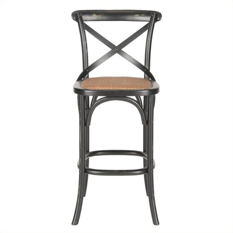 Home Square Oak Wood Barstool in Hickory - Set of 2