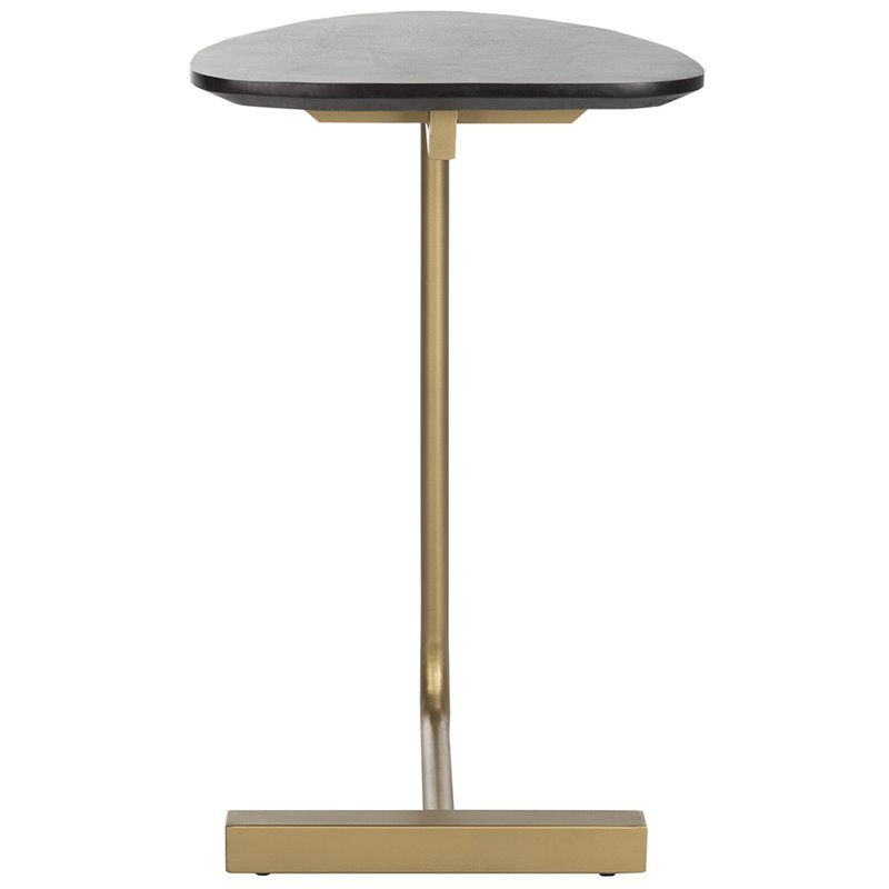 Home Square Accent End Table in Black and Gold - Set of 2
