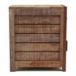 Home Square Rustic Solid Wood Storage Side Table in Natural Tone - Set of 2