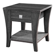 Home Square Ami Transitional Wood Storage End Table in Gray - Set of 2