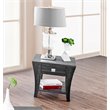 Home Square Ami Transitional Wood Storage End Table in Gray - Set of 2