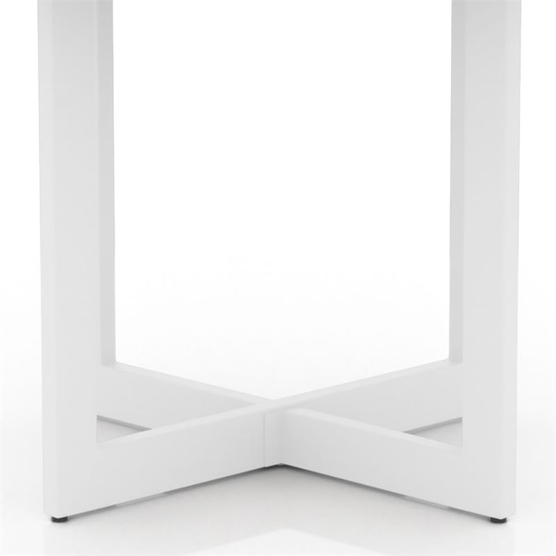 Home Square Krestian Contemporary Wood End Table in Oak and White - Set of 2