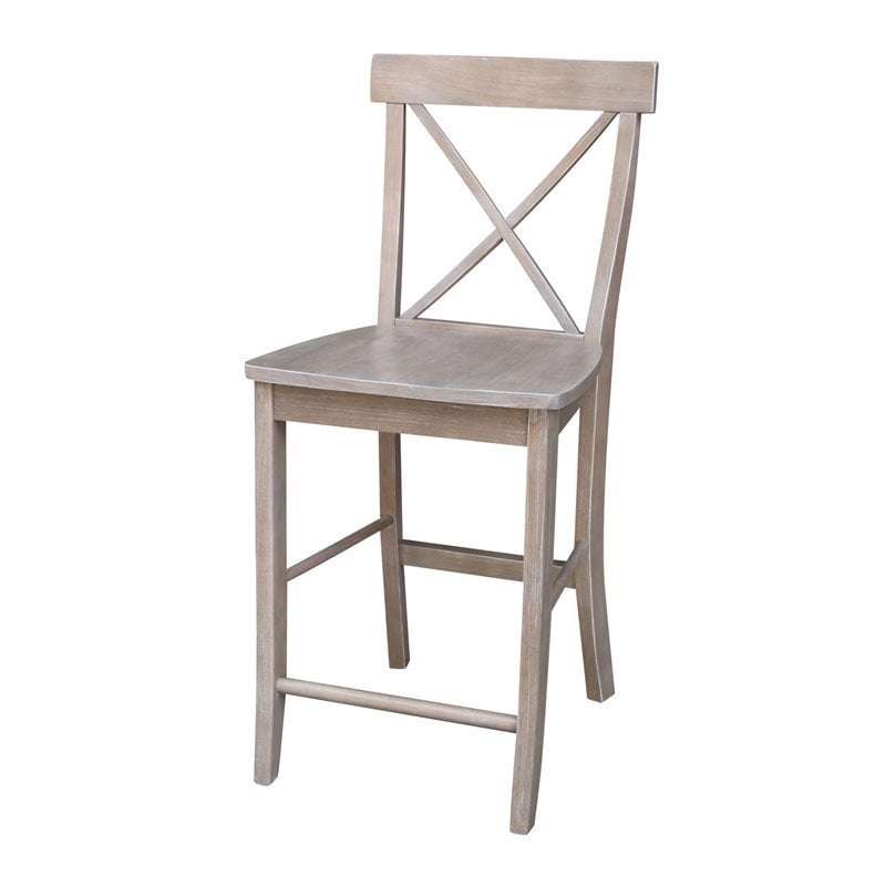 Home Square 2 Piece Solid Wood X-Back 24