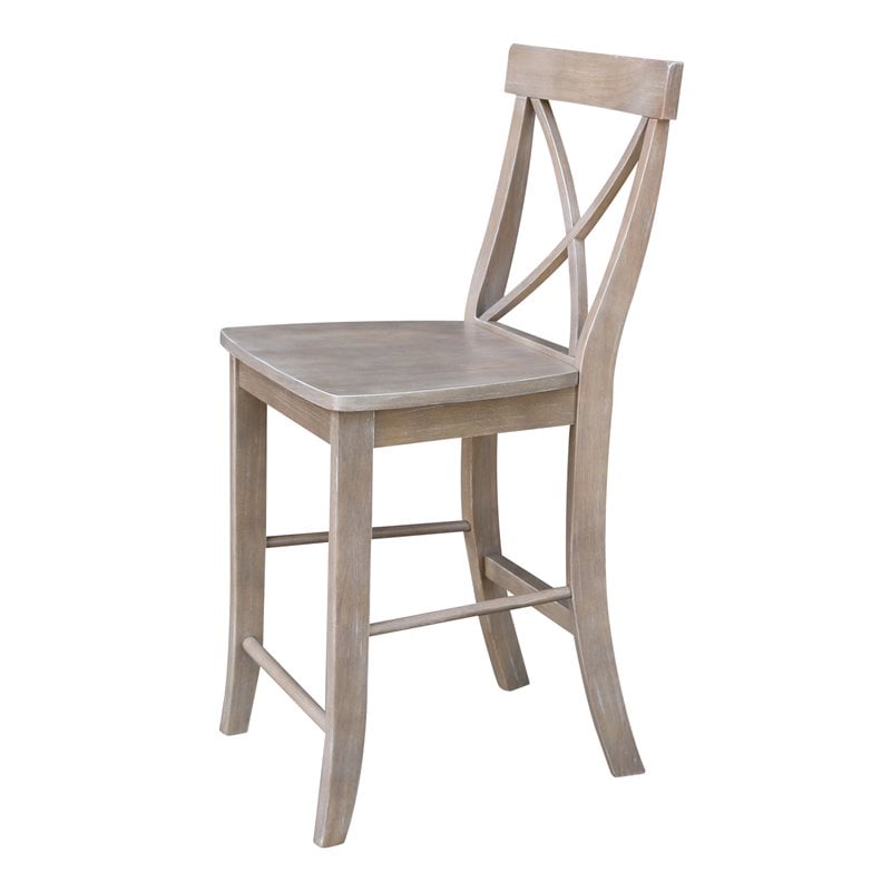 Home Square 2 Piece Solid Wood X-Back 24