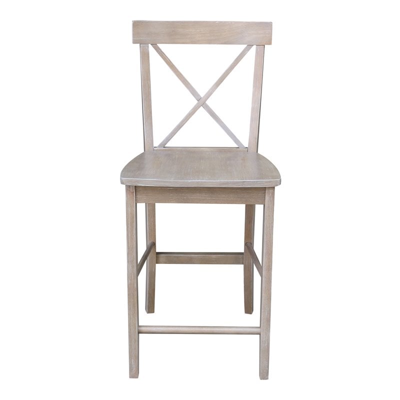 Home Square 2 Piece Solid Wood X-Back 24