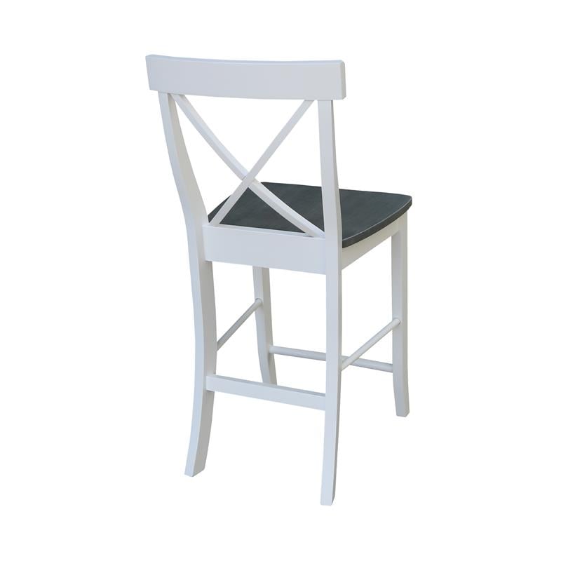 Home Square 2 Piece Solid Wood X-Back 24