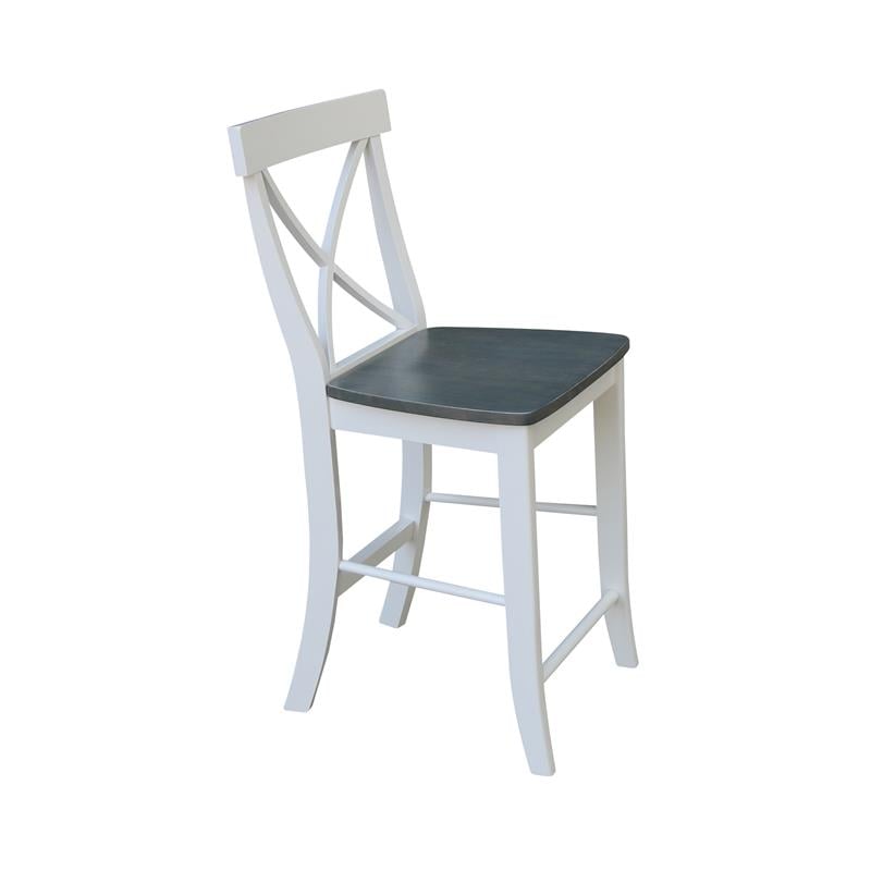 Home Square 2 Piece Solid Wood X-Back 24