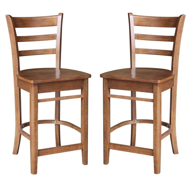 Home Square 2 Piece Solid Parawood 24