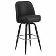 Home Square Metal Barstool With Swivel Bucket Seat In Black - Set of 3