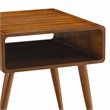 Home Square Zebra Alborg End Table in Rich Walnut - Set of 2