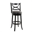 Home Square 2-Piece Set with Pub Table & Swivel Bar Stool in Black